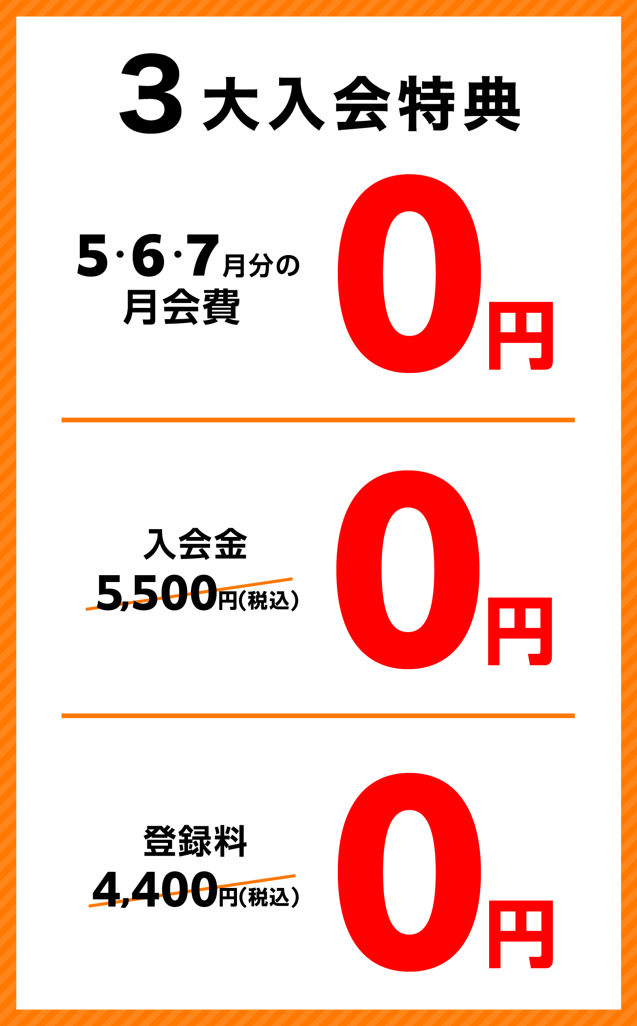 入会3大特典