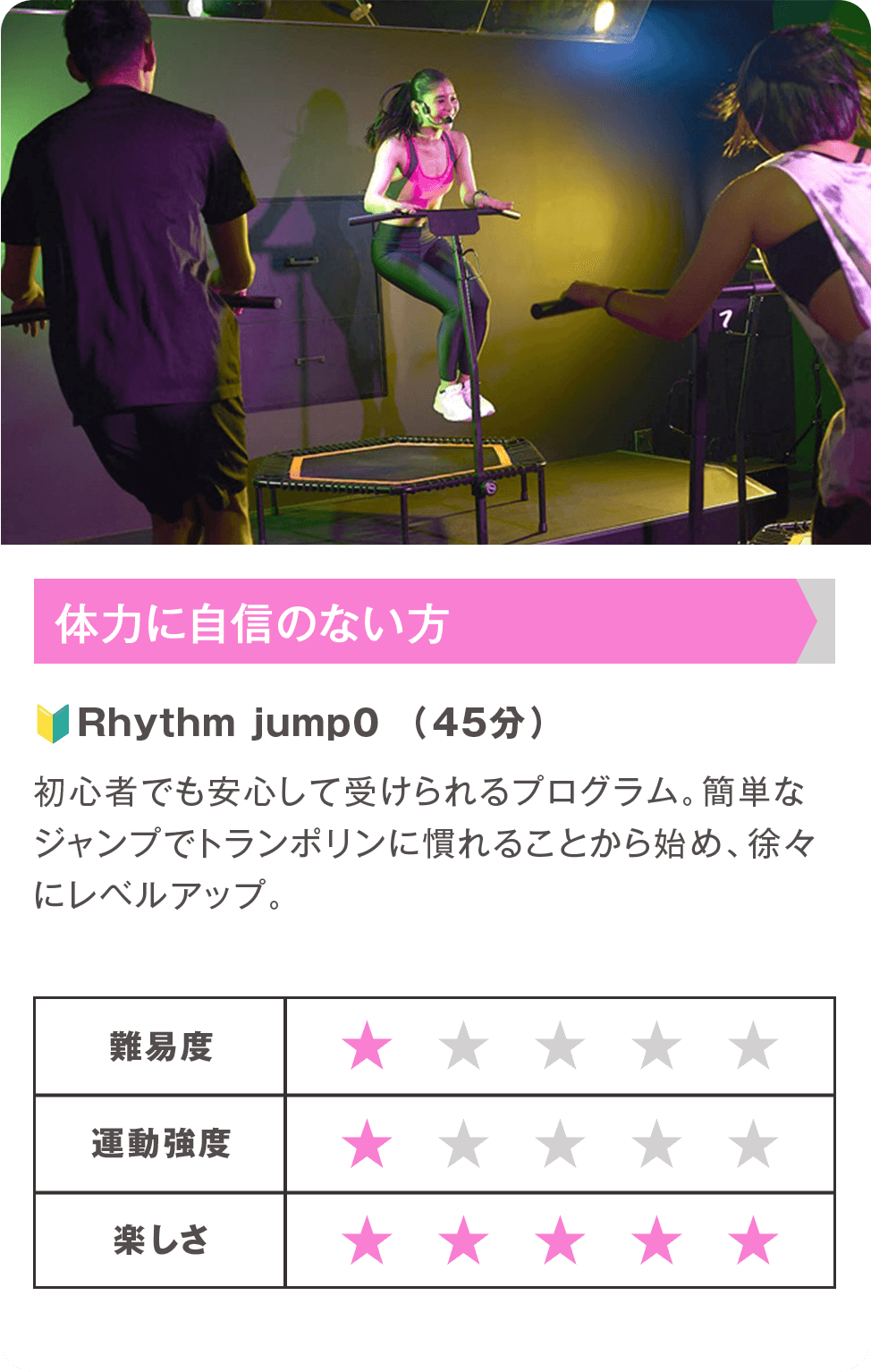 体力に自信のない方